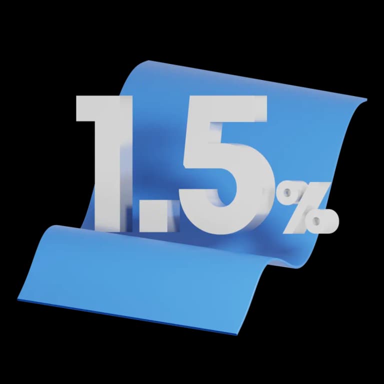 Transparent pricing from 1.5%